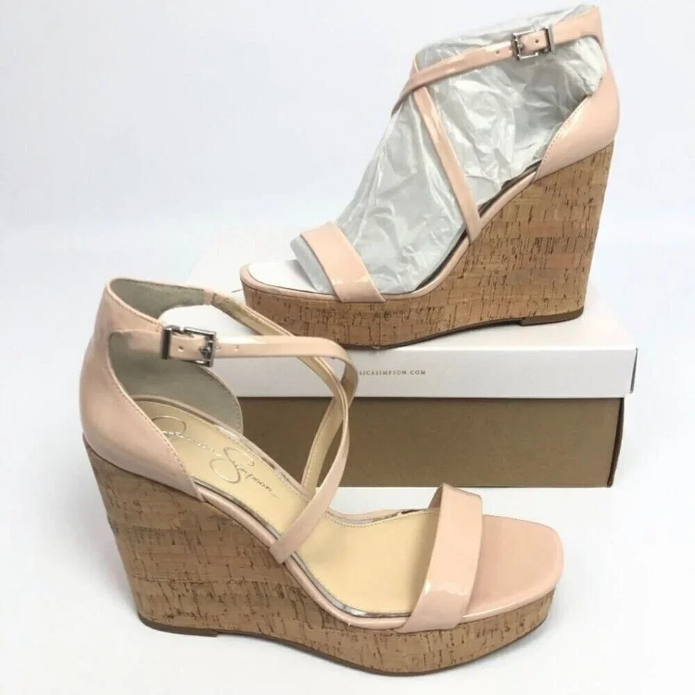 Jessica Simpson Womens Stassi Wedge Sandals Ballerina 10M
